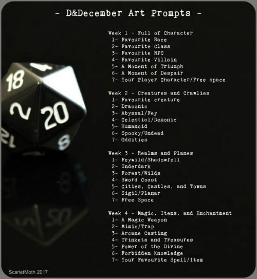 D&December 2017 – Rapid Fire - W4D4-Trinkets/Treasures, W4D6-Forbidden Knowledge, W4D7-Spell/Item